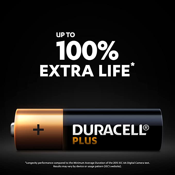 Duracell Plus AA Alkaline Batteries Pack of 24