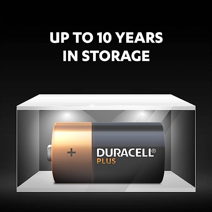 Duracell Plus D Alkaline Batteries Pack of 4