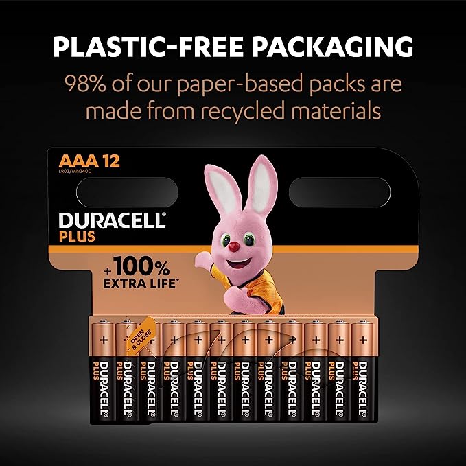 Duracell Plus AAA Alkaline Batteries Pack of 24